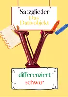 Vorschau - Arbeitsblätter - Das Dativobjekt Übungen (V) | differenziert - schwer - Deckblatt