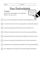 Vorschau - Arbeitsblätter - Das Dativobjekt Übungen (V) | differenziert - schwer - Seite 2