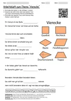 Vorschau - Arbeitsblätter - Arbeitsblatt "Vierecke" + Onlineübung & MP3 + Infografik - Deckblatt