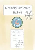 Vorschau - Arbeitsblätter - Leise rieselt der Schnee - Liedblatt - Deckblatt