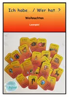 Vorschau - Spiele - Ich habe.. / Wer hat? - Lesespiel Weihnachten - Deckblatt