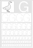 Vorschau - Arbeitsblätter - Buchstaben nachspuren G-V-Z-K-P-C-J-Qu-Y-X - Seite 1