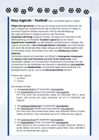 Vorschau - Arbeitsblätter - Football - Easy Logicals Lese-/Schreibübungen in Englisch - Seite 1