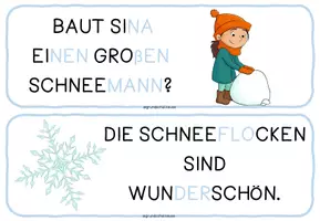 Vorschau - Aufgabenkarten - Schleichdiktate zum Winterspaß mit 3-facher Differenzierung - Seite 3