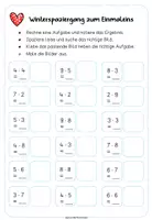 Vorschau - Arbeitsblätter - Winterspaziergang durch das 1x1 (3-fach differenziert) - Seite 2