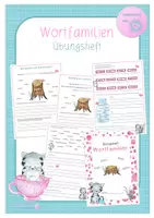 Vorschau - Arbeitsblätter - Übungsheft Wortfamilien - Deckblatt