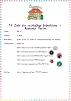 Vorschau - Präsentationen/Tafelbilder - Nachhaltigkeit / Klimaschutz: Aushang & Karten (17 Ziele) - Sachunterricht - Kl. 3/4 - Seite 1