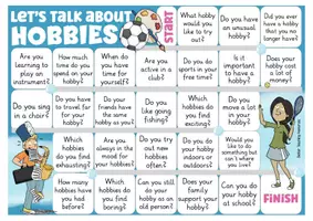 Vorschau - Stationenlernen - hobbies Englisch Spiel speaking game - Seite 1