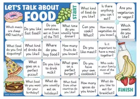 Vista previa - Juegos / Gamificación - food English boardgame speaking juego Inglés - página 1