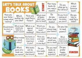 Aperçu - Jeux - Anglais : books and reading speaking game English - Page 1