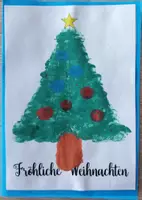Vorschau - Mal- und Bastelvorlagen - Kunstidee Weihnachtskarten Weihnachtsbaum - Seite 1