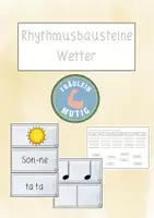 Vorschau - Präsentationen/Tafelbilder - Rhythmusbausteine Wetter - Deckblatt