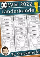 Vorschau - Unterrichtsreihen - Materialpaket WM 2022 Steckbriefe - Länderkunde - Fußballweltmeisterschaft - Deckblatt
