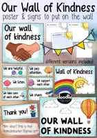 Vorschau - Mal- und Bastelvorlagen - Our Wall of Kindness / Acts of Kindness - Englischunterricht - Deckblatt