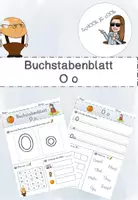 Vorschau - Arbeitsblätter - Übungen zum Buchstaben O - Buchstabenblatt - Deckblatt
