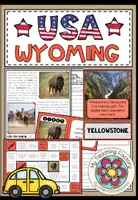 Vista previa - Juegos / Gamificación - USA - Wyoming (Fact Sheets, Worksheets and Games) - Portada