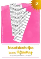 Vorschau - Arbeitsblätter - Lernwörterstreifen LW 1-8 (wachsendes Material) - Deckblatt