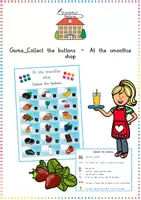 Vorschau - Spiele - Game: Collect the buttons - At the smoothie shop - Deckblatt