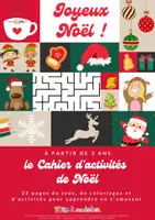 Aperçu - Jeux - Cahier jeux activités Noël 3-5 ans - Page de couverture