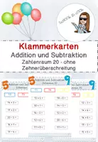 Vorschau - Arbeitsblätter - Zahlenraum 20: Addition und Subtraktion - Klammerkarten - Deckblatt