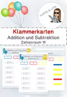 Vorschau - Arbeitsblätter - Addition und Subtraktion - Materialpaket mit allen Klammerkarten - Seite 1
