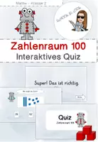 Vorschau - Interaktives Material - Zahlenraum 100: Interaktives Quiz - Deckblatt