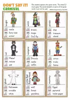 Vista previa - Unidades / Secuencias / Situaciones de Aprendizaje - Don't say it carnival game English juego Inglés - página 1