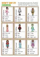 Vista previa - Unidades / Secuencias / Situaciones de Aprendizaje - Don't say it carnival game English juego Inglés - página 2