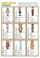 Vista previa - Unidades / Secuencias / Situaciones de Aprendizaje - Don't say it carnival game English juego Inglés - página 3