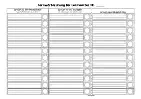 Vorschau - Arbeitsblätter - Übungsblätter für Lernwörter - Seite 2