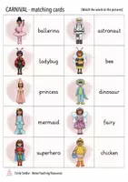 Vista previa - Unidades / Secuencias / Situaciones de Aprendizaje - Carnival english esl matching cards game. - página 2