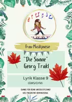 Vorschau - Arbeitsblätter - Textbeschreibung Lyrik zu Georg Trakl "Die Sonne" - Deckblatt