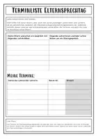 Vorschau - Anderer Materialtyp - Elternsprechtag Termine und Orga - Deckblatt