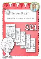 Vorschau - Unterrichtsreihen - Français Dossier Unité 1: Arbeitsmappe und Wortschatzliste zur Einheit 1 - Deckblatt