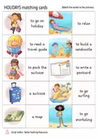 Vista previa - Juegos / Gamificación - holidays / vacation juego inglés English game - página 1