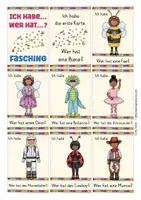 Vista previa - Juegos / Gamificación - Fasching Lesespiel "Ich habe ... wer hat ... ? Spiel Deutsch / juego alemán - página 1