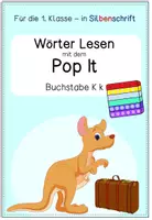 Vorschau - Stationenlernen - Pop It Wörter lesen mit K k - Deckblatt