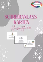 Vorschau - Aufgabenkarten - Schreibanlasskarten Klasse 8-10 - Deckblatt