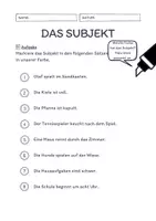 Vorschau - Arbeitsblätter - Das Subjekt Übungen (VI) differenziert - leicht - Seite 2