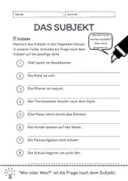 Vorschau - Arbeitsblätter - Das Subjekt Übungen (VI) differenziert - leicht - Seite 3