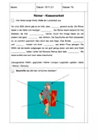 Vorschau - Arbeitsblätter - Römer und römische Geschichte Klassenarbeit / Lernzielkontrolle - Seite 1