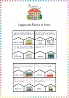 Vorschau - Fördermaterial/Inklusion - Legepuzzle Rooms at home - Deckblatt