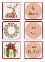 Vorschau - Spiele - Weihnachten Paare finden – Wortschatz & Bildkarten zuordnen (DaZ/Deutsch) - Seite 3