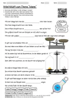 Vorschau - Arbeitsblätter - Arbeitsblatt "Waage" + Onlineübung & MP3 + Infografik - Deckblatt