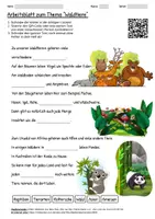 Vorschau - Arbeitsblätter - Arbeitsblatt "Waldtiere" + Onlineübung & MP3 + Infografik - Deckblatt
