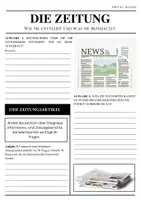 Vorschau - Arbeitsblätter - AB „Die Zeitung“ - Deckblatt