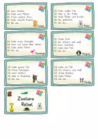 Vorschau - Aufgabenkarten - Zootiere / Zoo: Rätsel & Lesespiel (Wortschatz) - DaZ / Deutsch - Kl. 2/3 - Seite 3