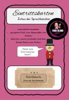 Vorschau - Bildkarten - Eintrittskarten: Zirkus der Sprachkünstler - Deckblatt