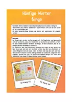 Vorschau - Stationenlernen - Häufige Wörter Bingo für Jahrgang 1/2 und Jahrgang 3/4 - Seite 1