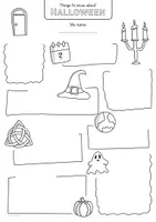 Vista previa - Manualidades / Dibujos para colorear - Halloween Sketchnotes Englisch - Things to know about the festival - página 3